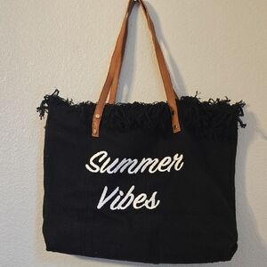 BlackTote Bag 15x18 - Summer Vibes